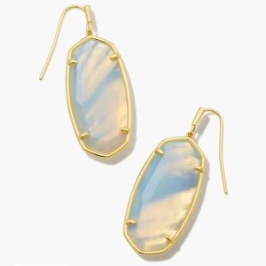 Kendra Scott Elle gold drop earrings in iridescent